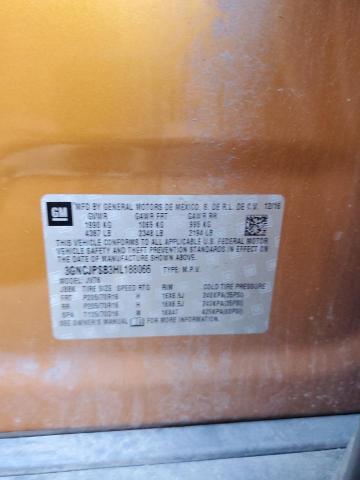 Photo 10 from auction – 2017 CHEVROLET TRAX 1LT with VIN 3GNCJPSB3HL188066