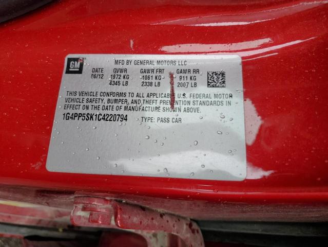 Photo 10 from auction – 2012 BUICK VERANO with VIN 1G4PP5SK1C4220794