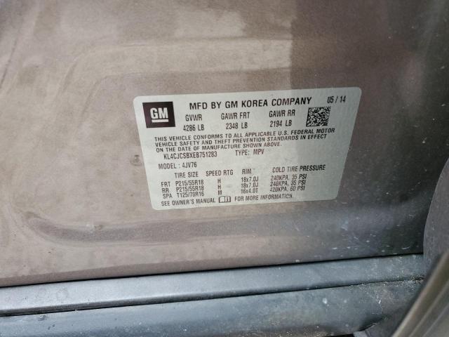 Photo 10 from auction – 2014 BUICK ENCORE with VIN KL4CJCSBXEB751283