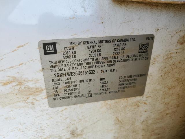 Photo 10 from auction – 2013 GMC TERRAIN SL with VIN 2GKFLWE36D6151532