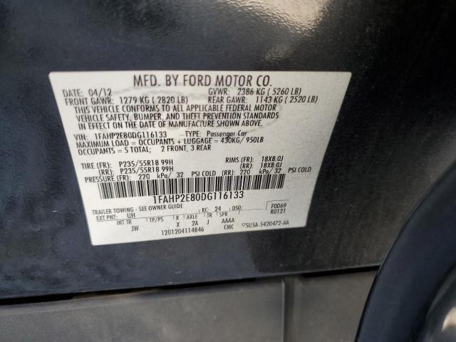 Photo 10 from auction – 2013 FORD TAURUS SEL with VIN 1FAHP2E80DG116133