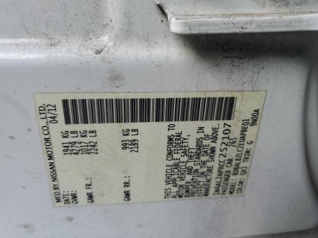 Photo 10 from auction – 2012 NISSAN ALTIMA with VIN 1N4AL2APXCC252107