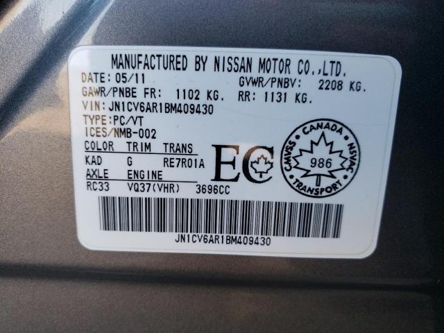 Photo 10 from auction – 2011 INFINITI G37 with VIN JN1CV6AR1BM409430
