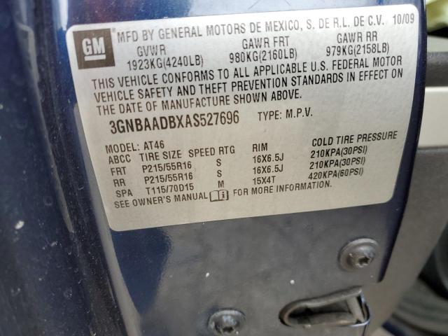 Photo 10 from auction – 2010 CHEVROLET HHR LS with VIN 3GNBAADBXAS527696