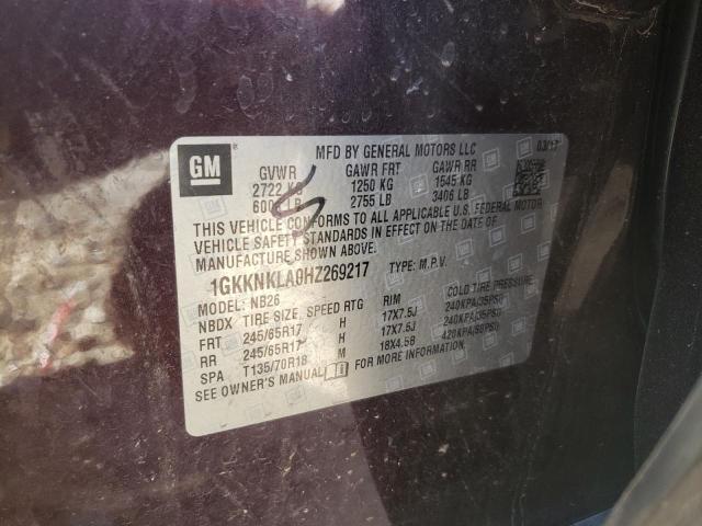 Photo 10 from auction – 2017 GMC ACADIA SLE with VIN 1GKKNKLA0HZ269217