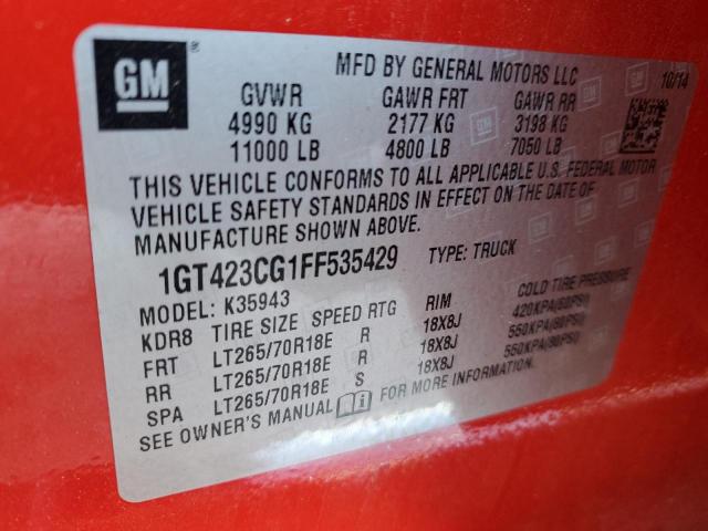 Photo 10 from auction – 2015 GMC SIERRA K35 with VIN 1GT423CG1FF535429