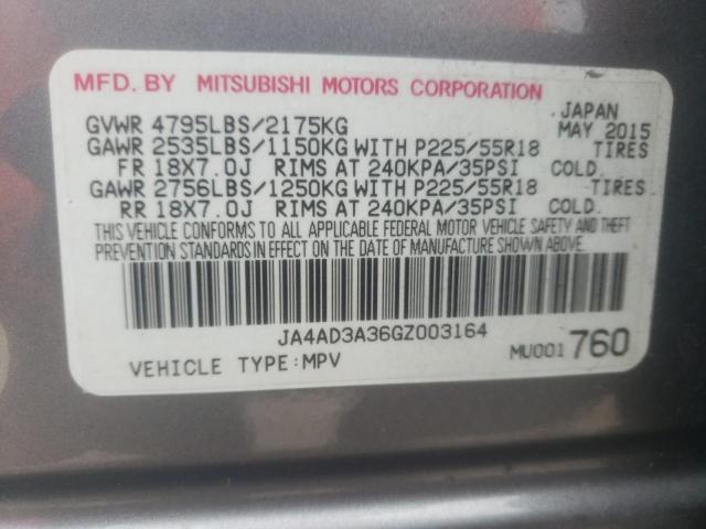 Photo 10 from auction – 2016 MITSUBISHI OUTLANDER with VIN JA4AD3A36GZ003164