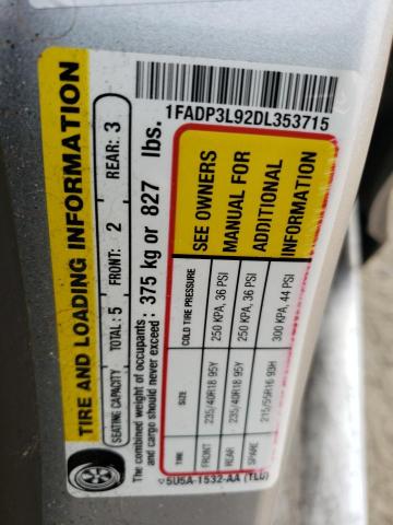 Photo 10 from auction – 2013 FORD FOCUS ST with VIN 1FADP3L92DL353715