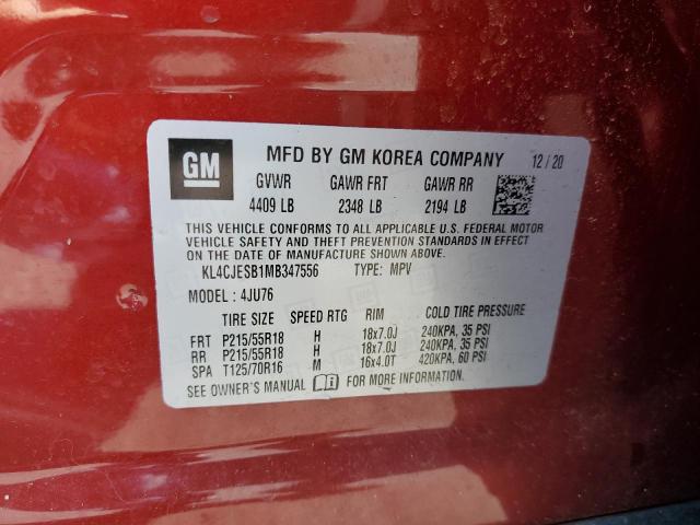 Photo 10 from auction – 2021 BUICK ENCORE PRE with VIN KL4CJESB1MB347556