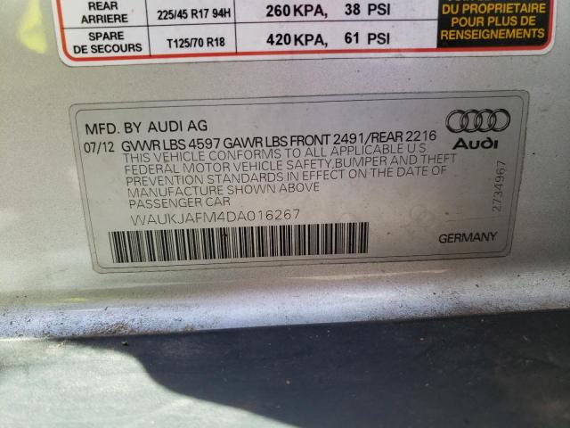 Photo 10 from auction – 2013 AUDI A3 PREMIUM with VIN WAUKJAFM4DA016267