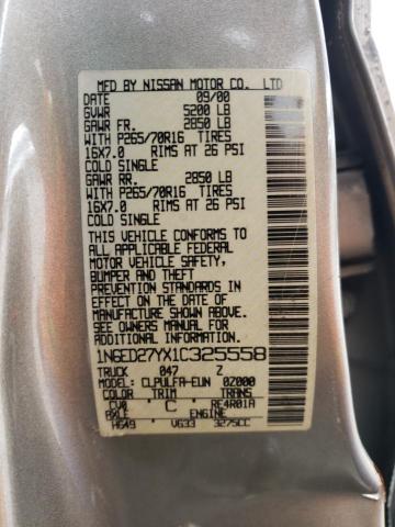 Photo 10 from auction – 2001 NISSAN FRONTIER C with VIN 1N6ED27YX1C325558