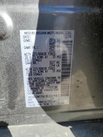 Photo 10 from auction – 2016 NISSAN ROGUE S with VIN 5N1AT2MT7GC820981