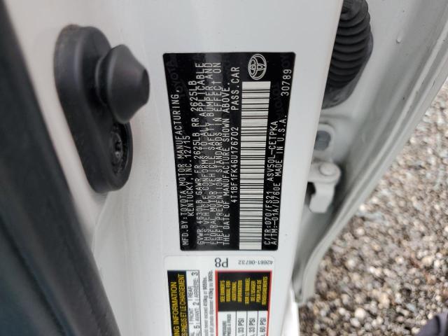 Photo 10 from auction – 2016 TOYOTA CAMRY LE with VIN 4T1BF1FK4GU176702