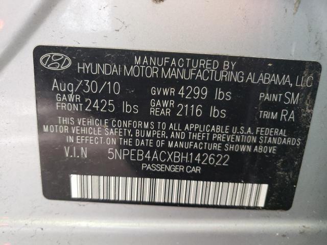 Photo 10 from auction – 2011 HYUNDAI SONATA GLS with VIN 5NPEB4ACXBH142622