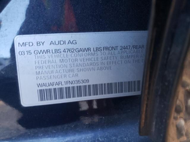 Photo 10 from auction – 2015 AUDI A4 PREMIUM with VIN WAUAFAFL1FN035309
