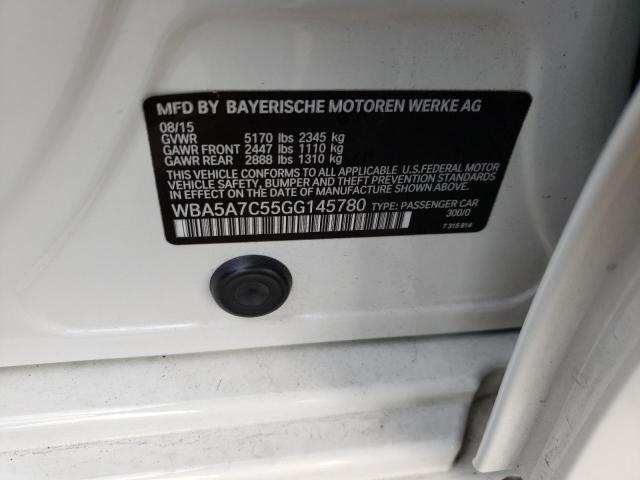 Photo 10 from auction – 2016 BMW 528 XI with VIN WBA5A7C55GG145780