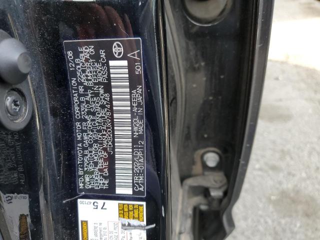 Photo 10 from auction – 2009 TOYOTA PRIUS with VIN JTDKB20UX97874748