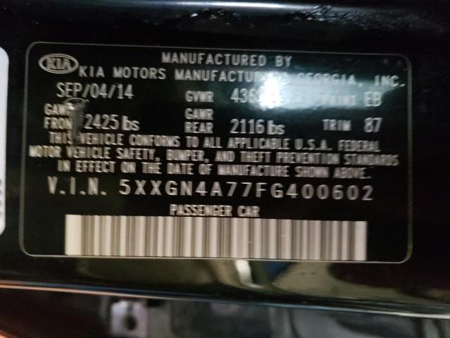 Photo 10 from auction – 2015 KIA OPTIMA EX with VIN 5XXGN4A77FG400602