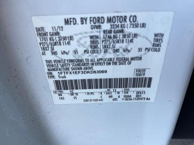 Photo 10 from auction – 2013 FORD F150 SUPER with VIN 1FTFX1EF3DKD63069