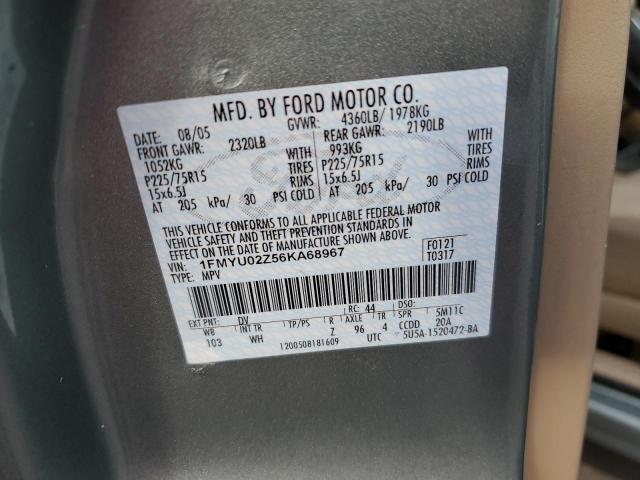 Photo 10 from auction – 2006 FORD ESCAPE XLS with VIN 1FMYU02Z56KA68967