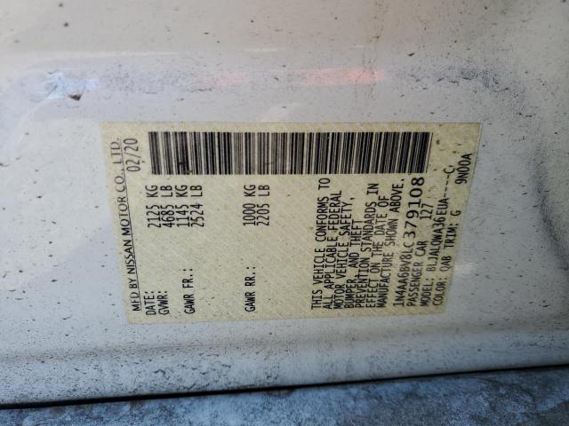 Photo 10 from auction – 2020 NISSAN MAXIMA S with VIN 1N4AA6BV8LC379108