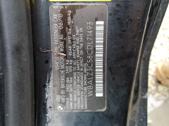 Photo 10 from auction – 2012 BMW 650 I with VIN WBALZ3C58CDL71493