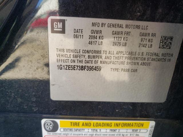 Photo 10 from auction – 2011 CHEVROLET MALIBU LTZ with VIN 1G1ZE5E73BF396459