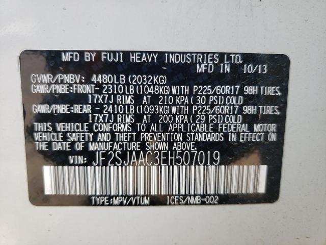 Photo 10 from auction – 2014 SUBARU FORESTER 2 with VIN JF2SJAAC3EH507019