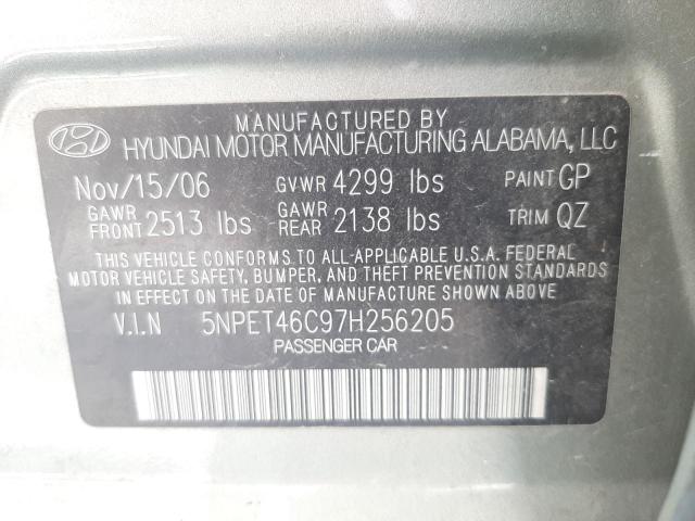 Photo 10 from auction – 2007 HYUNDAI SONATA GLS with VIN 5NPET46C97H256205