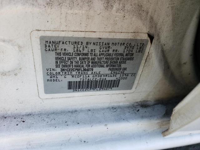 Photo 10 from auction – 2015 NISSAN VERSA NOTE with VIN 3N1CE2CP9FL394079