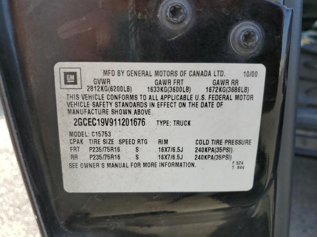 Photo 10 from auction – 2001 CHEVROLET 1500 with VIN 2GCEC19V911201676