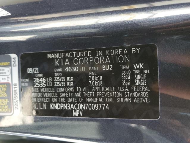 Photo 10 from auction – 2022 KIA SPORTAGE E with VIN KNDPN3AC0N7009774