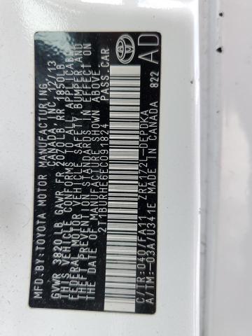 Photo 10 from auction – 2014 TOYOTA COROLLA L with VIN 2T1BURHE6EC091824