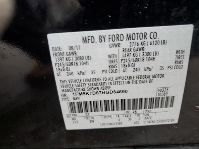 Photo 10 from auction – 2017 FORD EXPLORER X with VIN 1FM5K7D87HGD84690