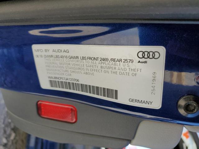 Photo 10 from auction – 2018 AUDI A5 PREMIUM with VIN WAUBNCF57JA123706