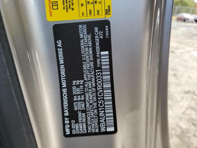 Photo 10 from auction – 2012 BMW 128 I with VIN WBAUN1C51CVR00331