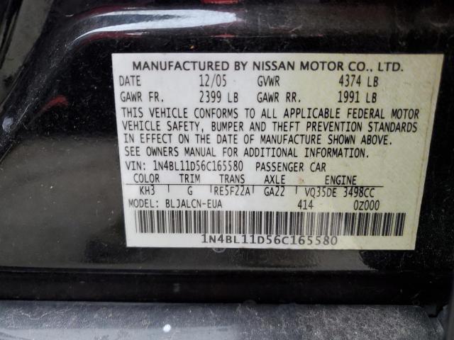 Photo 10 from auction – 2006 NISSAN ALTIMA SE with VIN 1N4BL11D56C165580