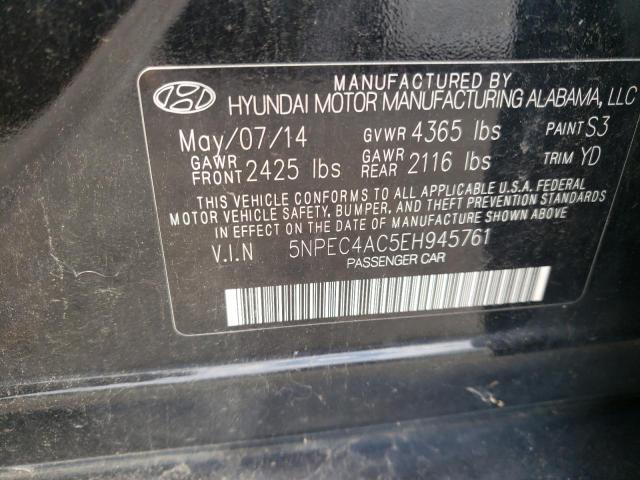 Photo 10 from auction – 2014 HYUNDAI SONATA SE with VIN 5NPEC4AC5EH945761