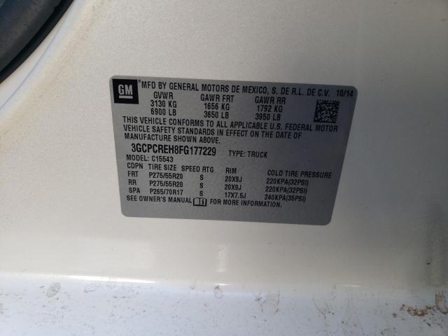 Photo 10 from auction – 2015 CHEVROLET SILVERADO with VIN 3GCPCREH8FG177229