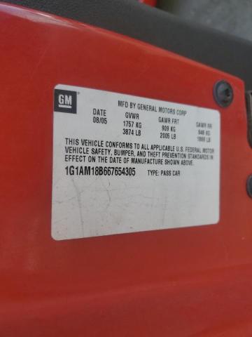 Photo 10 from auction – 2006 CHEVROLET COBALT SS with VIN 1G1AM18B667654305