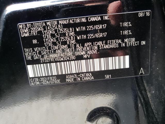 Photo 10 from auction – 2016 TOYOTA RAV4 LE with VIN 2T3ZFREV6GW304390