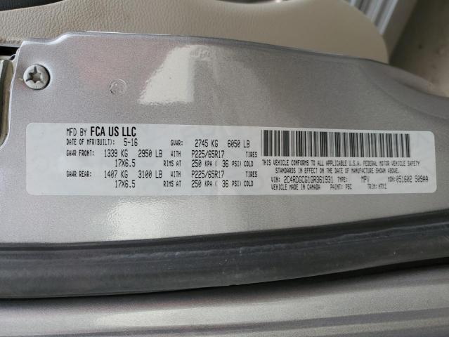 Photo 10 from auction – 2016 DODGE GRAND CARA with VIN 2C4RDGCG1GR361931