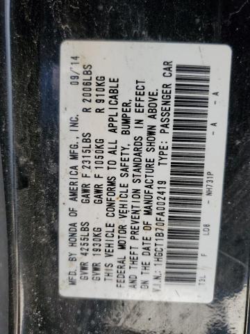 Photo 10 from auction – 2015 HONDA ACCORD EX with VIN 1HGCT1B70FA002419