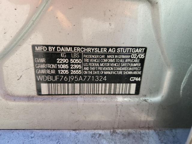Photo 10 from auction – 2005 MERCEDES-BENZ E 55 AMG with VIN WDBUF76J95A771324