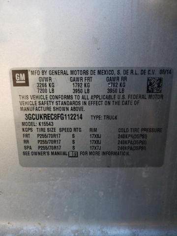 Photo 10 from auction – 2015 CHEVROLET SILVERADO with VIN 3GCUKREC8FG112214