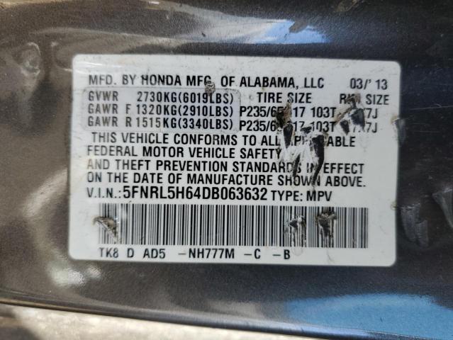 Photo 10 from auction – 2013 HONDA ODYSSEY EX with VIN 5FNRL5H64DB063632
