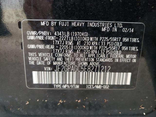 Photo 10 from auction – 2014 SUBARU XV CROSSTR with VIN JF2GPAGC5E8271212