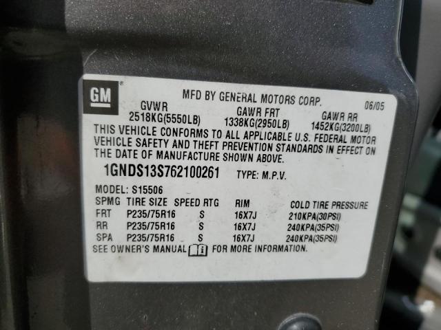 Photo 10 from auction – 2006 CHEVROLET TRAILBLAZE with VIN 1GNDS13S762100261