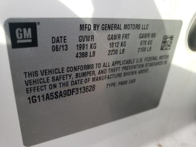 Photo 10 from auction – 2013 CHEVROLET MALIBU LS with VIN 1G11A5SA9DF313628