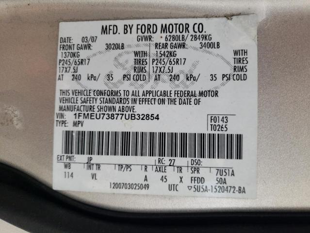 Photo 10 from auction – 2007 FORD EXPLORER X with VIN 1FMEU73877UB32854